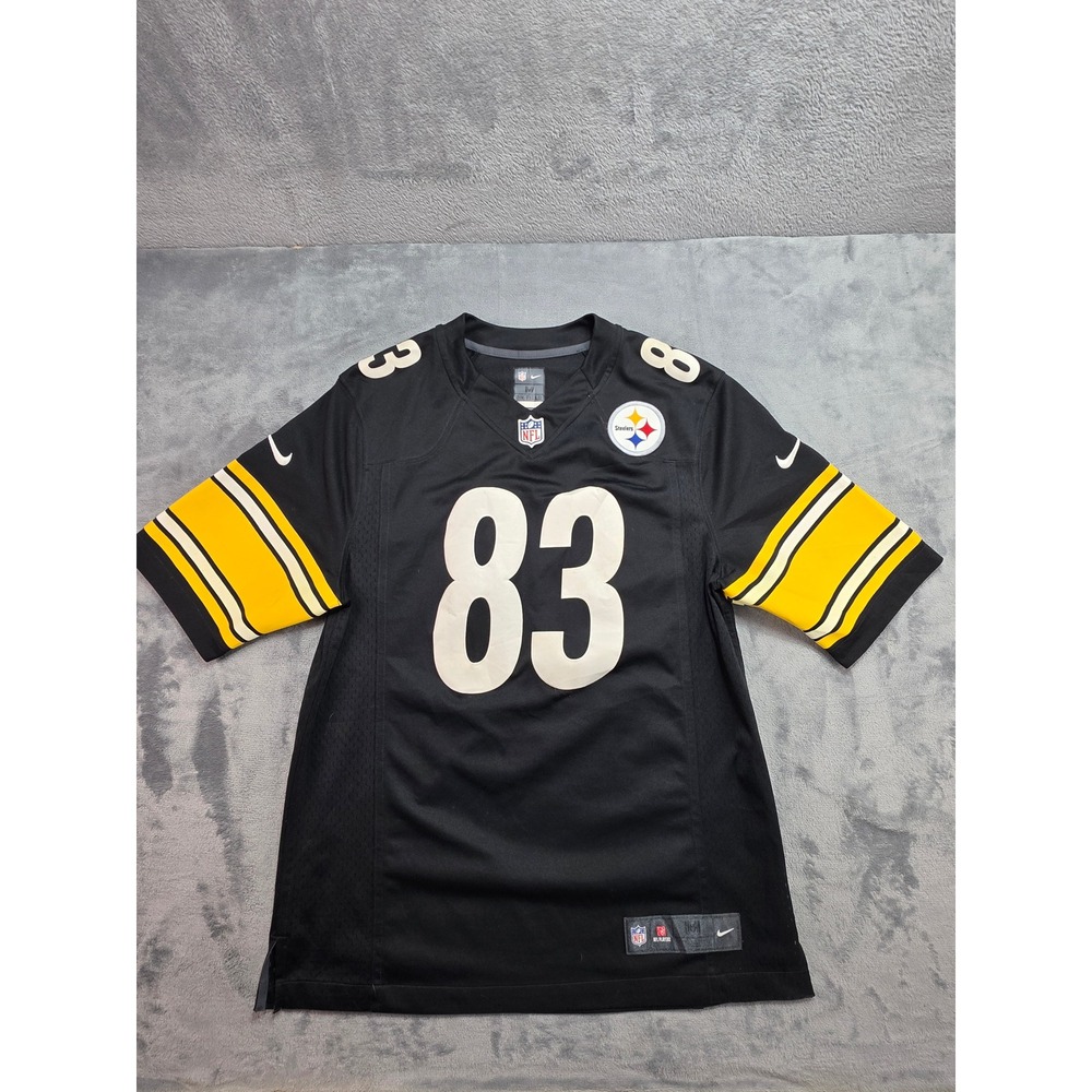 Nike Pittsburgh Steelers Heath Miller 83 Jersey Mens Medium Black NFL On Field